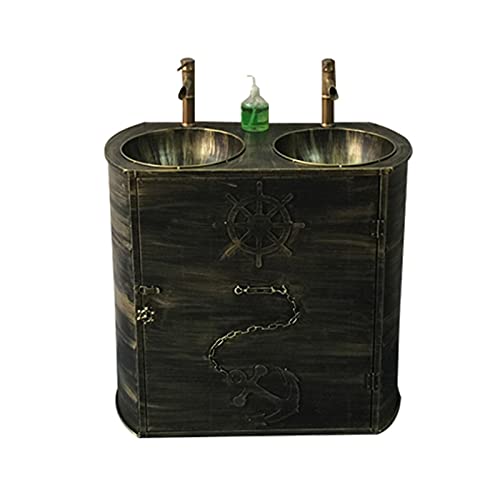 TMPTY Waschbecken Retro Industriestil - Bodenständig Metall Waschplatz Red Copper