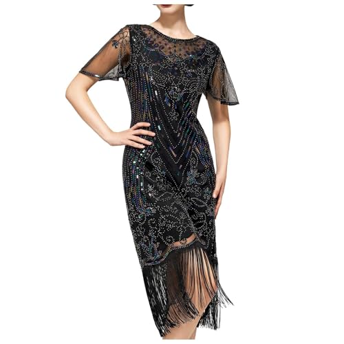 Robe de soirée années 20 vintage Charleston pour femme festives