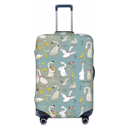 Cute Farm Birds Luggage Cover Anti Scratch Dirt Waterproof Elastic Travel Luggage Cover Protector Suitcase Cover for Suitcase Tsa Approved Fit 18-32 Inch Luggage