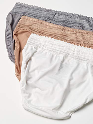 Warner's Women's Blissful Benefits Dig-Free Comfort Waistband with Lace Microfiber Hi-Cut 3-Pack 5109w3
