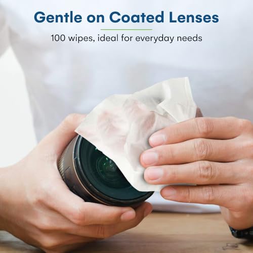 image for Care Touch Lens Wipes for Eyeglasses - 100 Individually Wrapped Pre-Mo