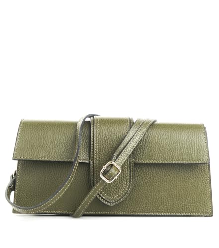 Sac pochette en cuir véritable SARA CLASSIC de dimensions 27x13x5 cm - 2