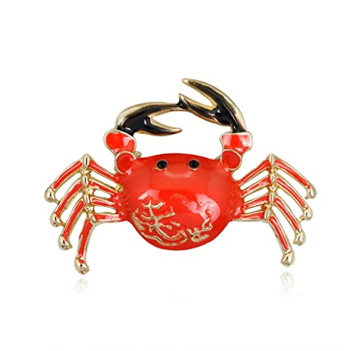Brooch Red Crab Brooches Zinc Alloy Animal Brooch Men's Suit Pin Women's Jewelry Garment Accessories Bow Tie (Color : A, Size : One Size) #TOP25