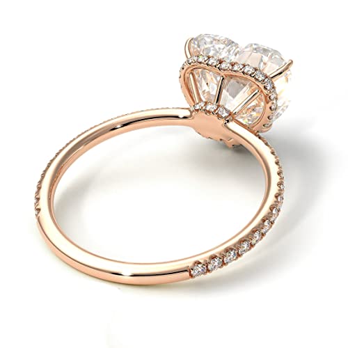 Anillo de fiesta con forma de corazón y gema personalizable para bodas 5