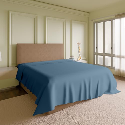 Supreme Elegance Full Size Flat Sheet Only, 100% Cotton, Bluish Gray by SUPREME ELEGANCE - Used condition - Image 3