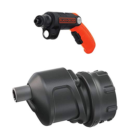 Black+Decker 4V Max Cordless Screwdriver With Led Light & Offset Attachment (Bdcsfl20C & Bdcsoa) #TOP24