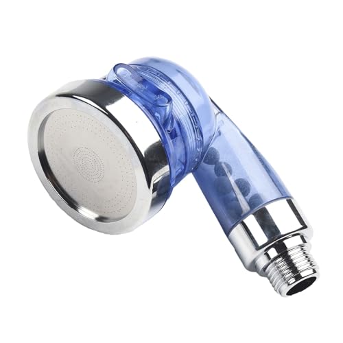 Pommeau de douche économie d'eau à 3 jets réglables embout bleu compact
