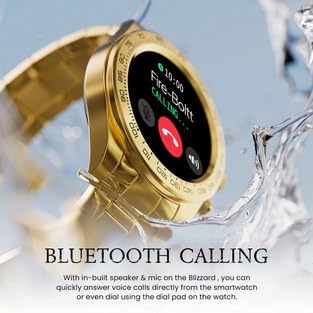 Image of Fire-Boltt Blizzard 32.5mm (1.28 inch) Display, Bluetooth Calling Smartwatch (Gold)