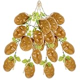 HOMSFOU Kartoffelgirlanden 4 Stück mit Künstlichen Kartoffeln Hängende Dekoration für Fotorequisiten und Bauernhofurlaube Landhausstil Gemüseschmuck