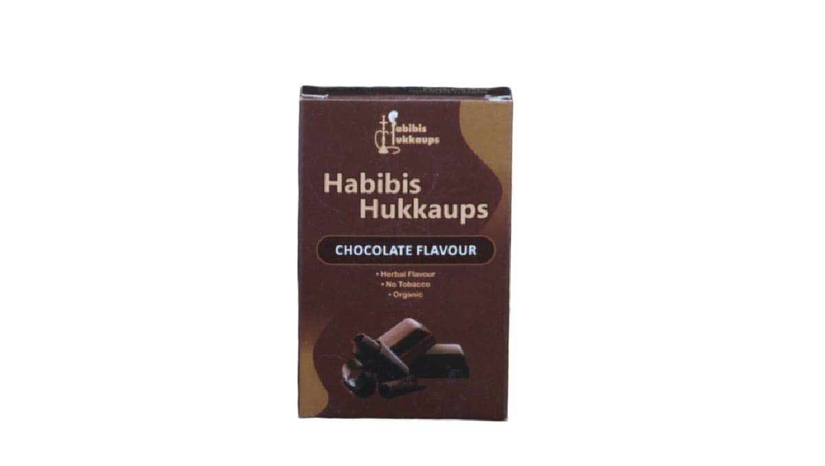 HABIBIS HUKKAUPS Herbal Hookah Flavour Chocolate Flavour with Filter Pipe - Premium and Long Lasting Flavour for Hookah