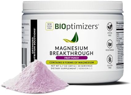 BIOptimizers Magnesium Breakthrough Drink - 8 Forms of Magnesium,...