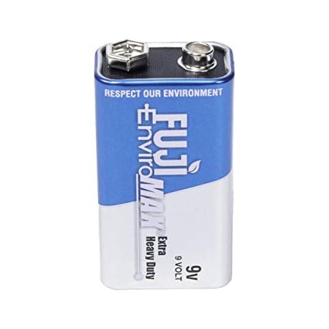 Fuji Enviromax Carbon Zinc 9V Batteries - Extra Heavy Duty, Long Lasting Power with No Harmful PVC or Heavy Metals Used Cover