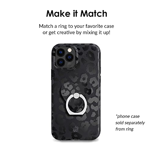 Image of Velvet Caviar Cell Phone Ring Holder - Finger Ring & Stand - Improves Phone Grip Compatible with iPhone, Galaxy, Most Smartphones (Black Leopard)