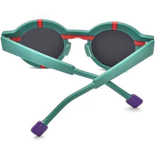 Image of HEPIDEM Matte Acetate Vintage Retro Round Polarized Sunglasses for Women UV400 UV Protection Sun Glasses