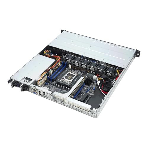 ASUS Rack 1U RS300-E12-RS4/350W Intel C262 LGA1700 95W 4xDDR5 4400/4000/3600 4x3 5/2 5 4*SATA/SAS/NVMe 2X Intel