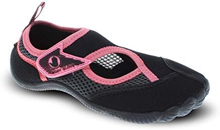 Body Glove Water Shoes for Women, Lake, Aerobics, Swimming, Aqua Sports, Beach, Womens Water Shoes, Black Slmn Rose Aqua Shoes for Women