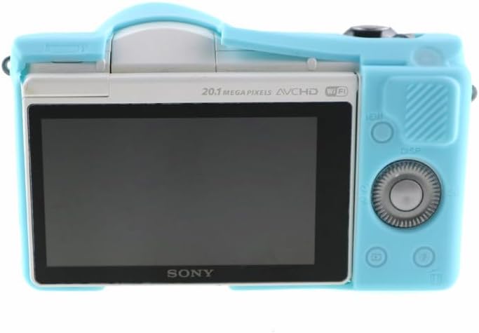 Camera Case for Sony Alpha A6000, Soft Silicone Protective Cover Housing Rubber Body Skin for Sony Alpha A6000 ILCE-6000 Digital SLR Camera Bag Light Blue - Image 2