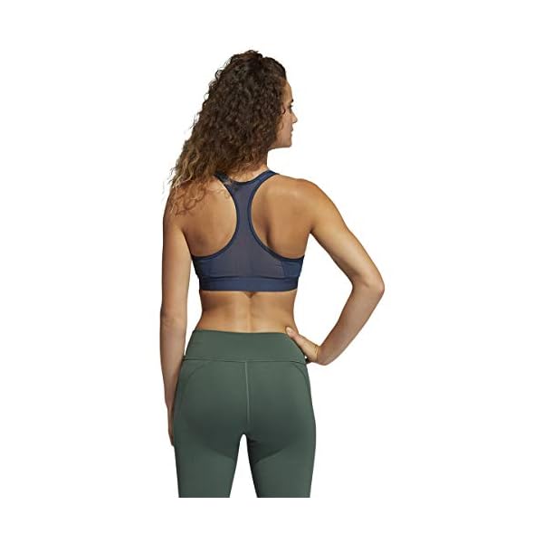 adidas-Womens-Dont-Rest-Alphaskin-Padded-Bra adidas Womens Don't Rest Alphaskin Padded Bra Crew Navy/White X-Large