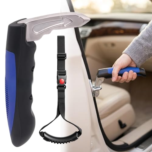 2-teiliges Einstiegshilfe Auto Senioren Set Ausstiegshilfe Auto mit Haltegriff und Haltegurt Autogriff Stützgriff zum Aussteigen für ältere Menschen Schwangere und Behinderte