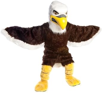 TCDesignerProducts Fierce Eagle Mascot Costume, Professional Eagle Full Body Mascot Suit, Foam Head, BuiltIn Fan, FlameRetardant Fabric, Schools, Colleges, Sports Teams, Parades & Promotional Events