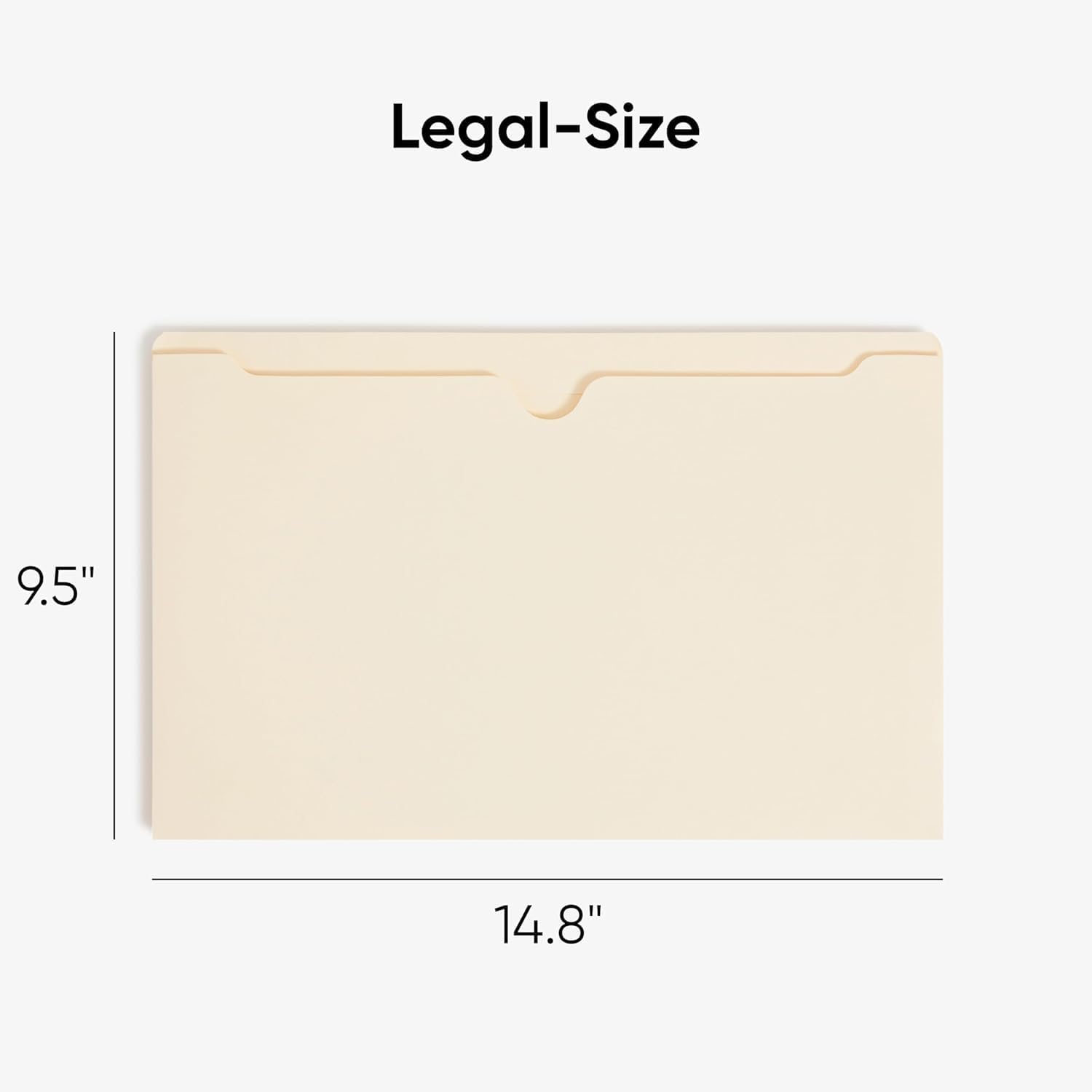 Smead File Jacket, Reinforced Straight-Cut Tab, 2" Expansion, Legal Size, Manila, Value Filing Products Bulk Pack of 200 (21223)