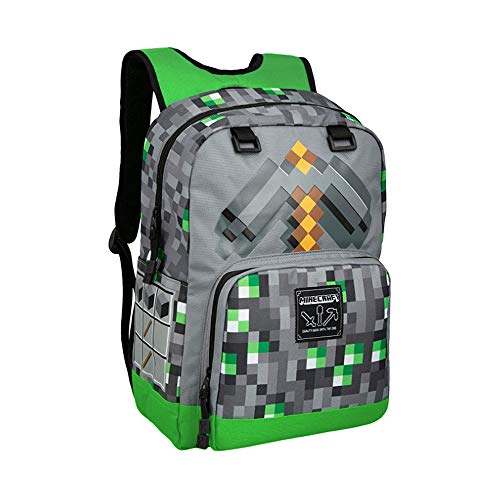 N   A Mochila a Cuadros Esmeralda  Dragón  para Estudiantes del Campus  Informal  Verde