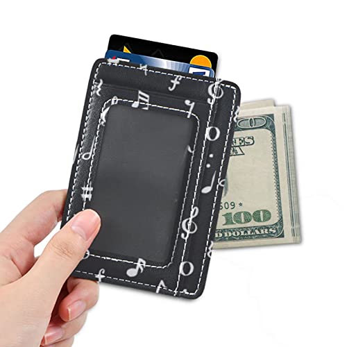 OTVEE Music Notes Slim Minimalist Wallet Rfid Blocking Card Wallets PU Leather Front Pocket Wallets4