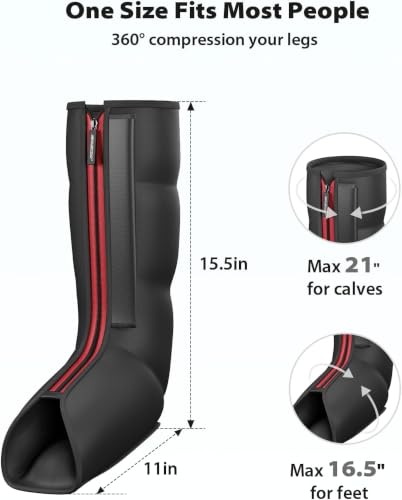 Image of CINCOM Leg Massager with Heat and Compression for Circulation and Pain Relief Foot and Leg Massager Birthday Gifts for Women Men