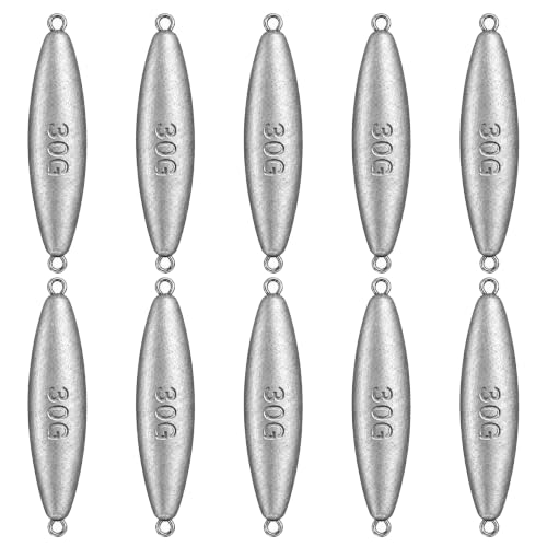 Trolling Weights Inline Fishing Weights Sinkers Double Ringed Weights for Saltwater Freshwater Fishing Get Lures Deeper 1oz to 5oz