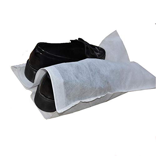 Supkeyer 10Pcs White Portable Shoes Bag Travel Storage Pouch Drawstring Dust Bags Non-Woven Fabric #TOP1