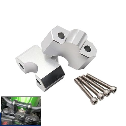 Extensión de manillar para moto Kawasaki Z1000 2007-2009 con torretas de elevación plata 2