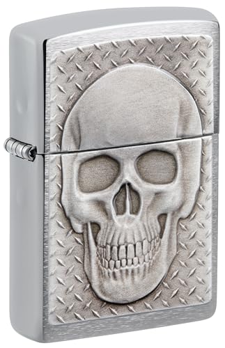 Encendedor Zippo Skull con diseño Chrome miniatura 1