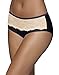 Bali Womens One Smooth U Comfort Indulgence Satin with Lace Hipster Panty, Black/Nude, XX-Large/9