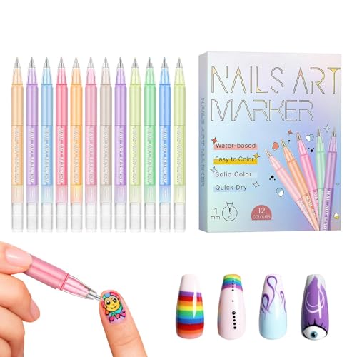 Marqueurs pour vernis à ongles séchage rapide imperméables pour stopper les ratés de lignes fines