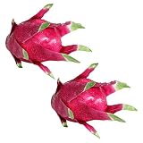 IKASEFU Fake Fruit, Decorative Pitaya, Pineapple, Grapefruit Artificial Lifelike Foam Fruits Simulat