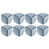 HMF 14966-09 hoekbescherming van metaal voor koffer | 8 stuks | 40 x 40 x 40 mm | zilver verzinkt