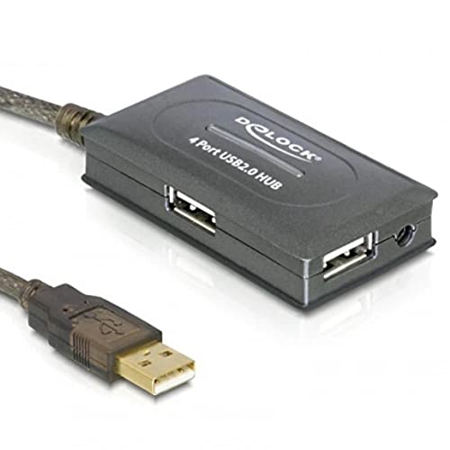 Hub USB 2.0 actif DeLOCK extension 10m avec 4 ports pour connecter vos périphériques à distance
