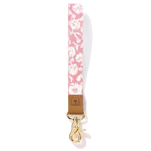 MNGARISTA Wristlet Strap for Key, Hand Wrist Lanyard Key Chain Holder - Shattered Flowers