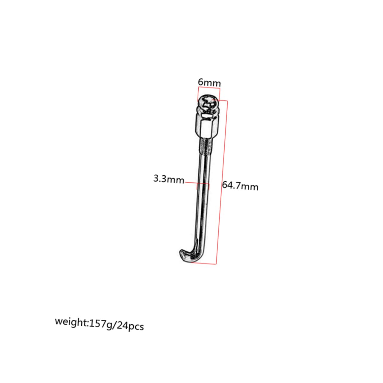 Metall Banjohaken für Banjo, Silber, Ha08 Standard