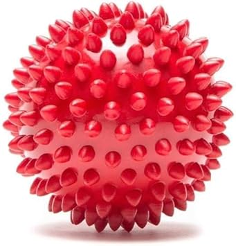 Spiky Squeaker Ball Dog Toy, Cleans Teeth and Promotes Good Dental and Gum Health for Your Pet - Red