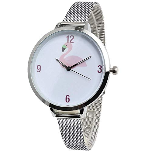 Inteligente Pulsera de Reloj Elegante Patrón de Flores de Malla de Las Mujeres Del Reloj de Manera de Las Señoras Relojes de Cuarzo Ocasional de Los Hombres Del Reloj Del Reloj Demostración Del Cover