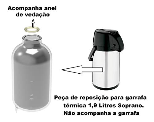 Ampola Térmica de Vidro Com Vedação Exclusiva 1,9 Litros - Soprano