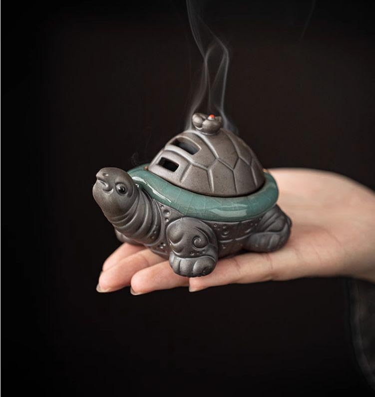 Amazon|香炉 陶磁器 亀香炉 禅意 茶台 香炉 茶道香を薫る 置物|仏壇 Amazon|香炉 陶磁器 亀香炉 禅意 茶台 香炉 茶道香を薫る 置物|仏壇