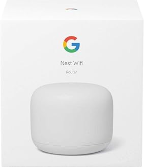 Google GA00595-US Nest WiFi Router - 4x4 AC2200 Wi-Fi Mesh System with 2200 Sq ft Coverage