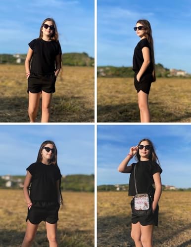 High Waisted Zipper Pocket Athletic Shorts for Girls