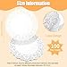 100 Pieces Paper Doilies, 12 Inch Doilies for Food, Disposable Lace Paper Doilies for Tables, Round Paper Placemats Bulk for Cakes Desserts Crafts (White)