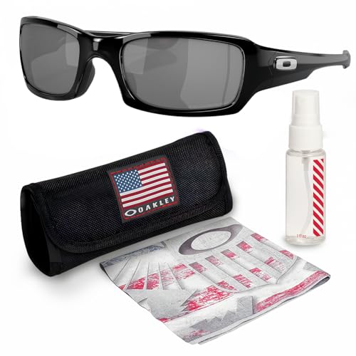 Oakley FIVES SQUARED OO9238 Sunglasses POLISHED BLACK Frame with BLACK IRIDIUM POLARIZED Lenses With Official Eyewear Kit
