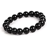 [京珠堂] モリオン ブレスレット メンズ 天然石 パワーストーン クォーツ 黒水晶 (4A 10mm(17cm))