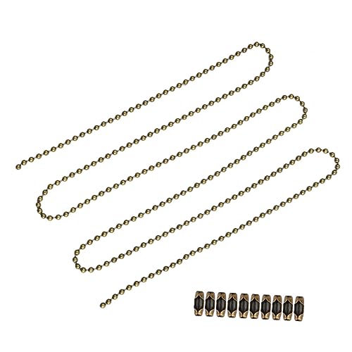 NOLITOY Chaîne De Traction Marche-arrêt En Métal Cuivre 1 Mètre Avec 20 Boucles De Connexion Pour Ventilateur De Plafond Et Luminaire Kit De Remplacement Pratique