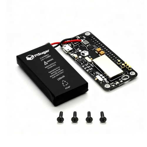 PiSugar S 1200mAh UPS Lithium Battery Pwnagotchi Power Module for Raspberry Pi Zero W/WH/2W Handheld UPS with Auto Boot (Not Include Raspberry Pi)
